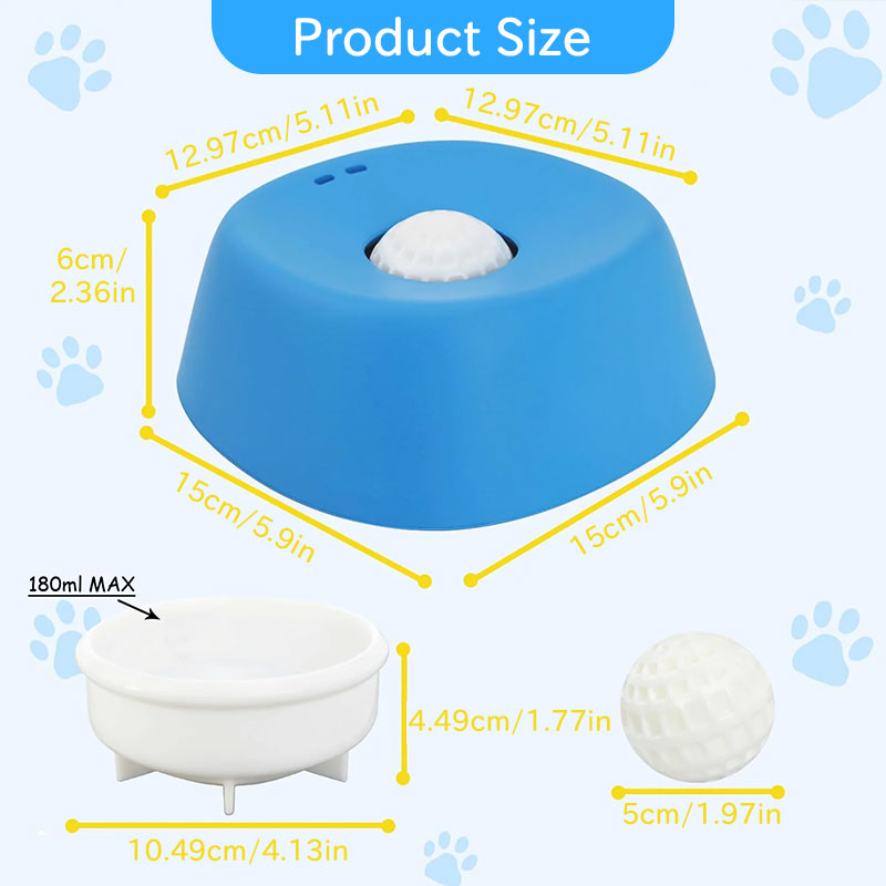 Anti-Choke Slow Feeder Dog Bowl & Lick Mat | 3/4 Cup Non-Slip Bowl for Treats, Broth, Yogurt