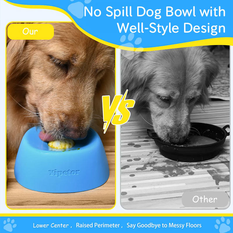 Anti-Choke Slow Feeder Dog Bowl & Lick Mat | 3/4 Cup Non-Slip Bowl for Treats, Broth, Yogurt