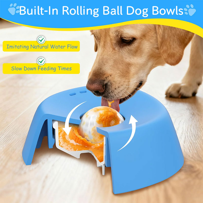Anti-Choke Slow Feeder Dog Bowl & Lick Mat | 3/4 Cup Non-Slip Bowl for Treats, Broth, Yogurt